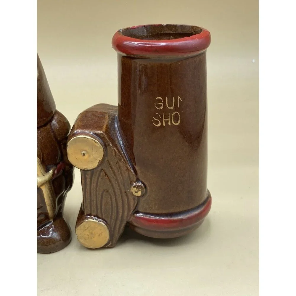Vintage JAPANESE Red Ware Shot Glass Lot Gun Shot Big Shot Poor Shot LOT 3 READ